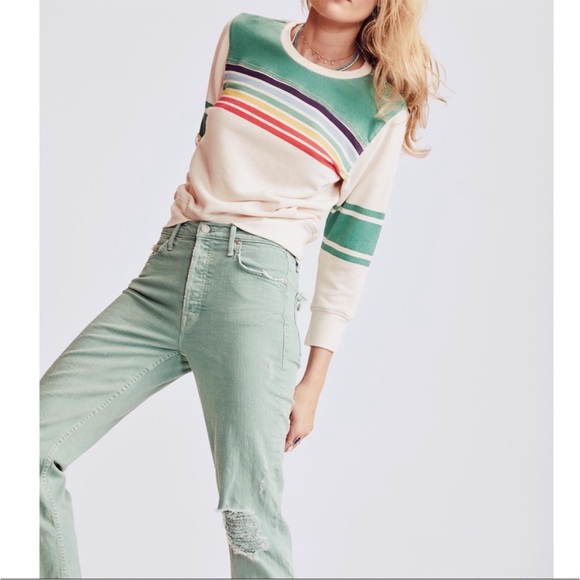 MOTHER Superior The Tomcat Chew Color The Devil Drinks Coffee Mint Green size 29 - Picture 7 of 16